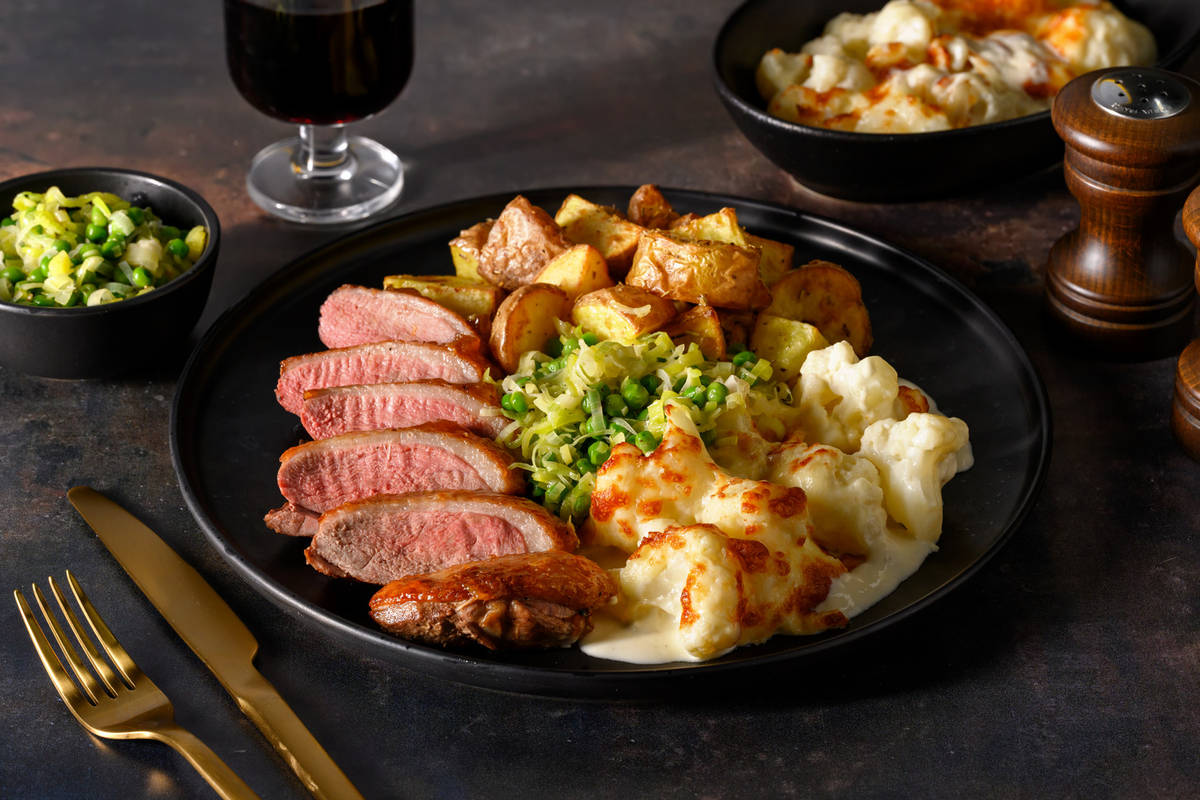 Apricot Glazed Duck Breast and Rosemary Roasties 