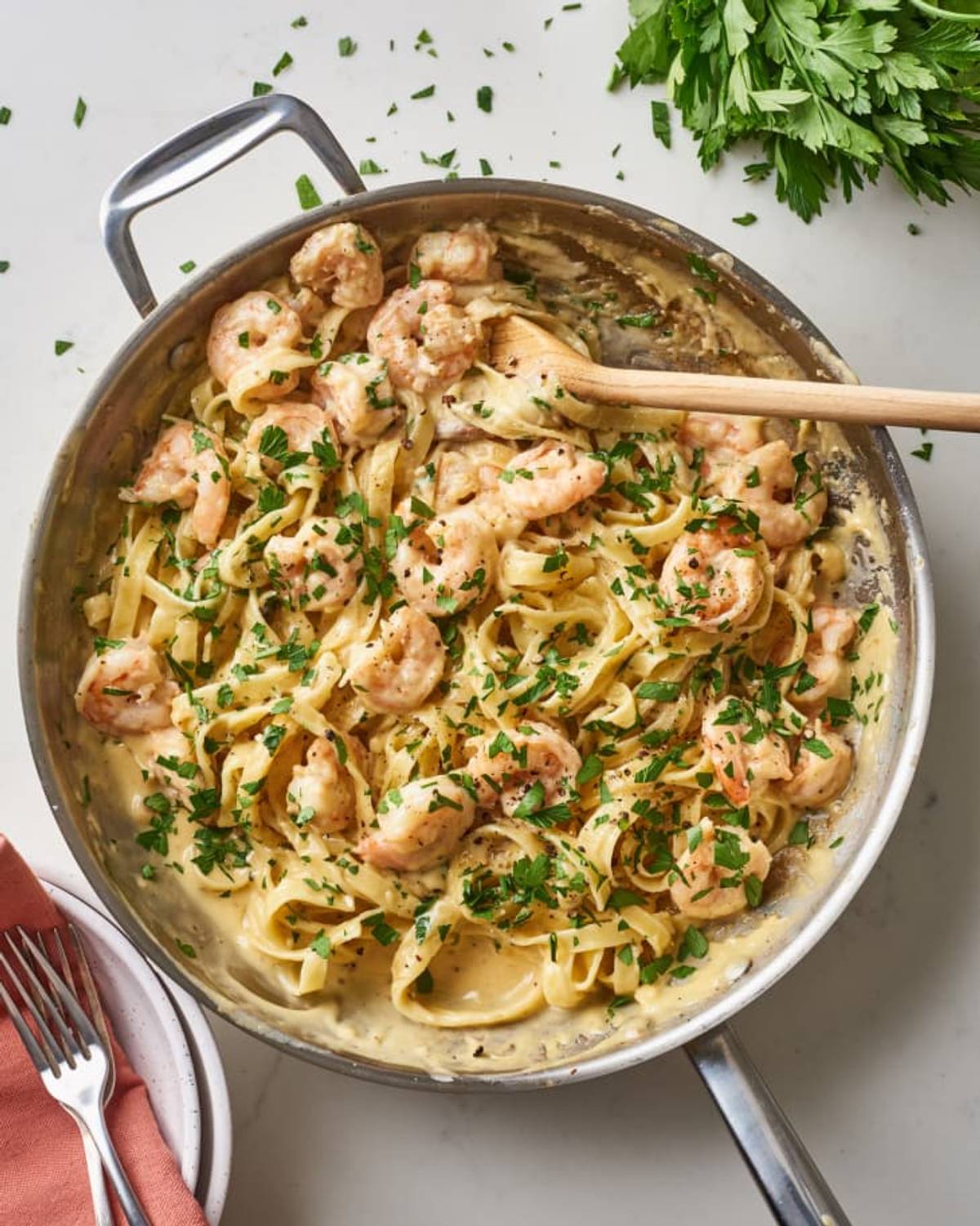 Creamy Shrimp Linguine