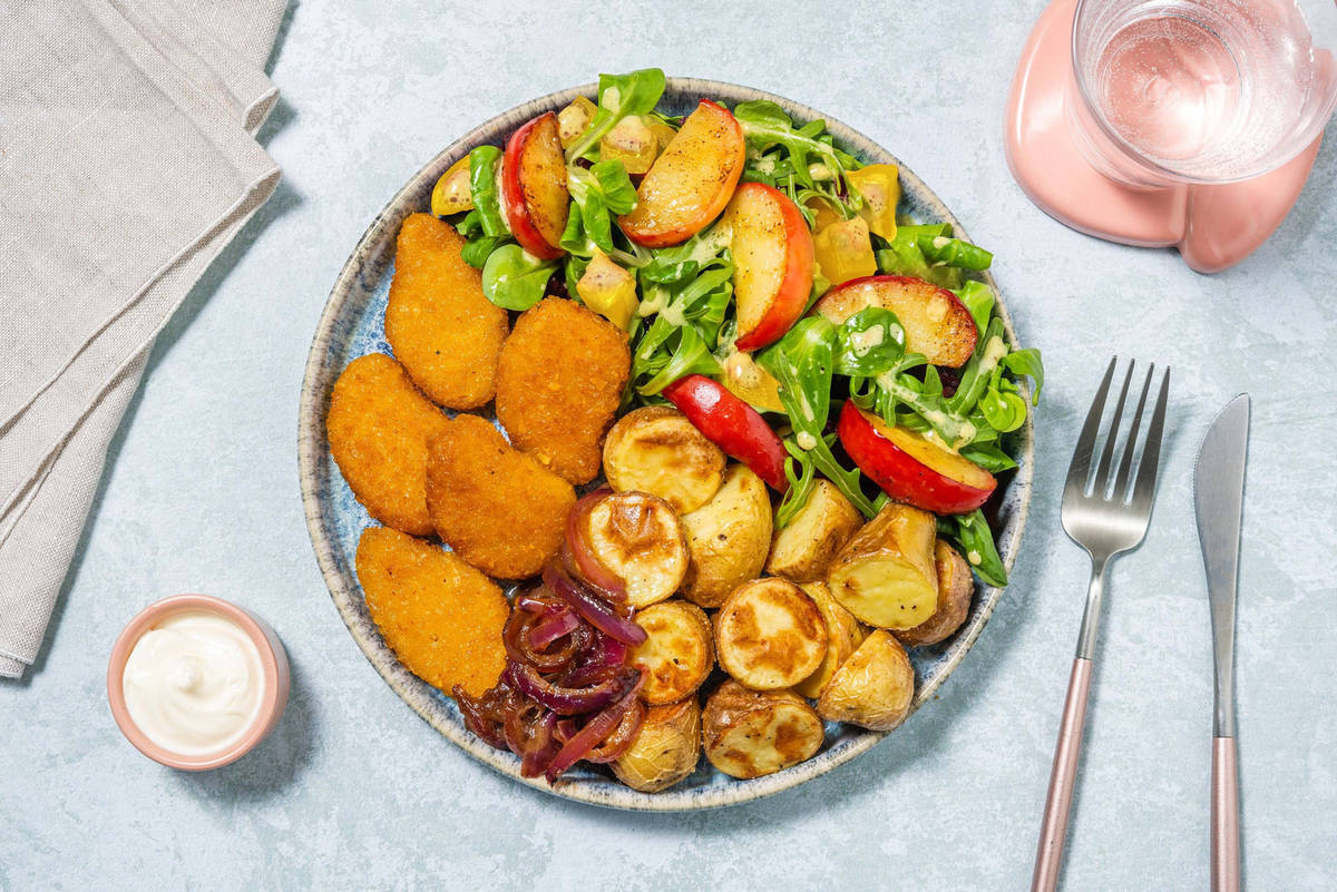 Nuggets végétariens et salade de betterave