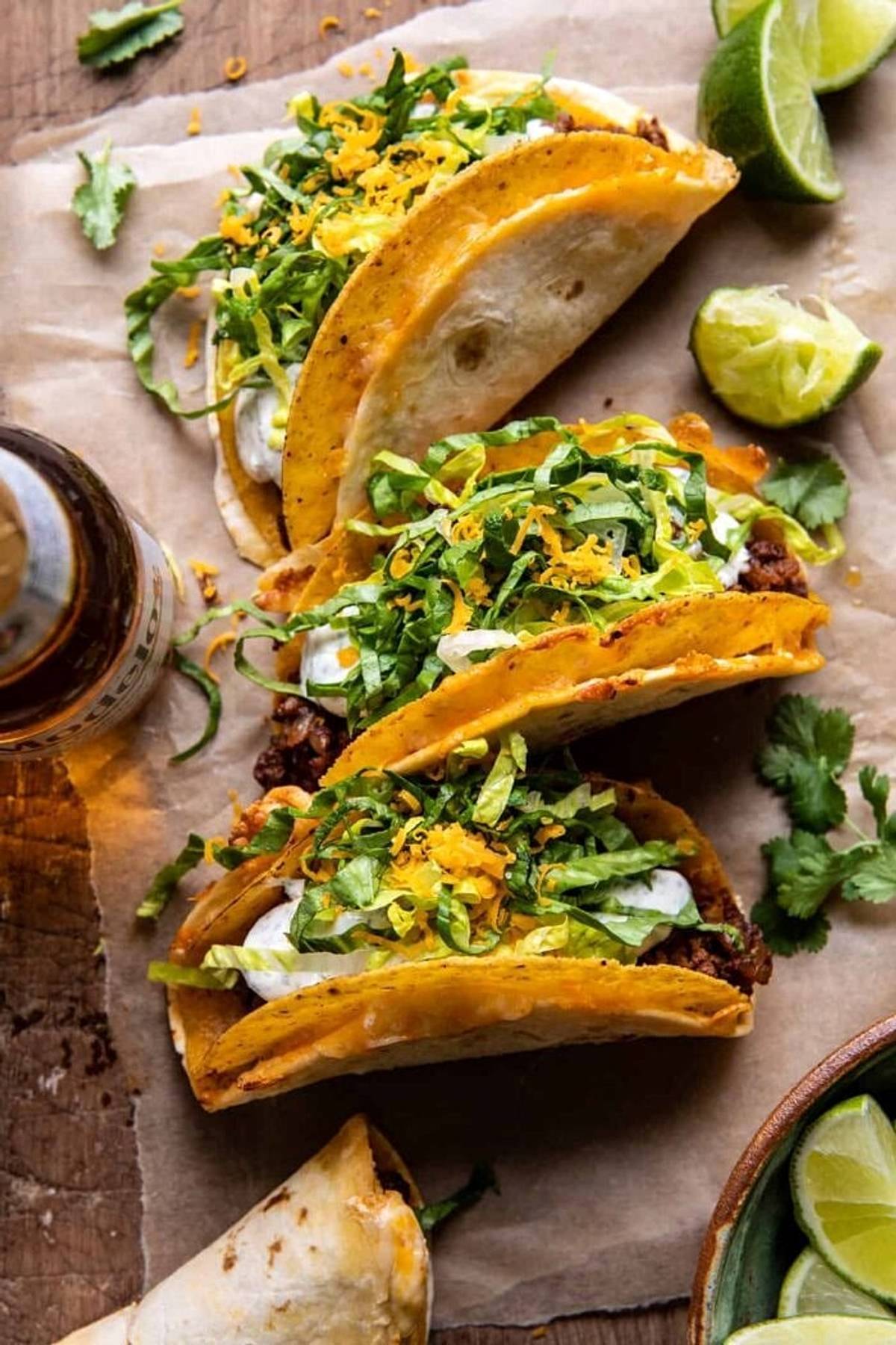 Crunch-Wrap Beef Tacos
