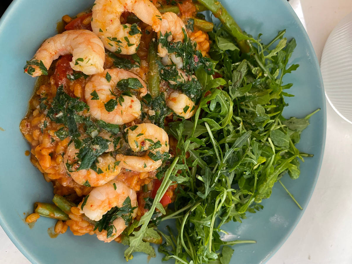 Smokey shrimp Paella