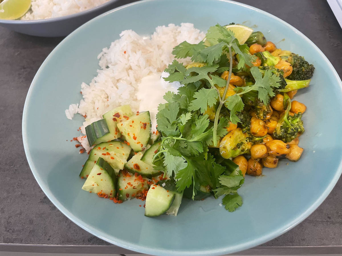 Asian glazed chickpeas