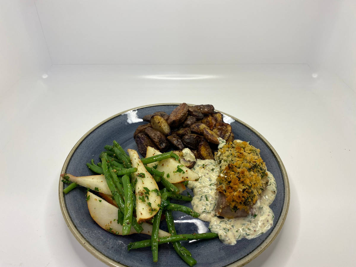 Bio-Schweinefilet mit roten Kartoffeln