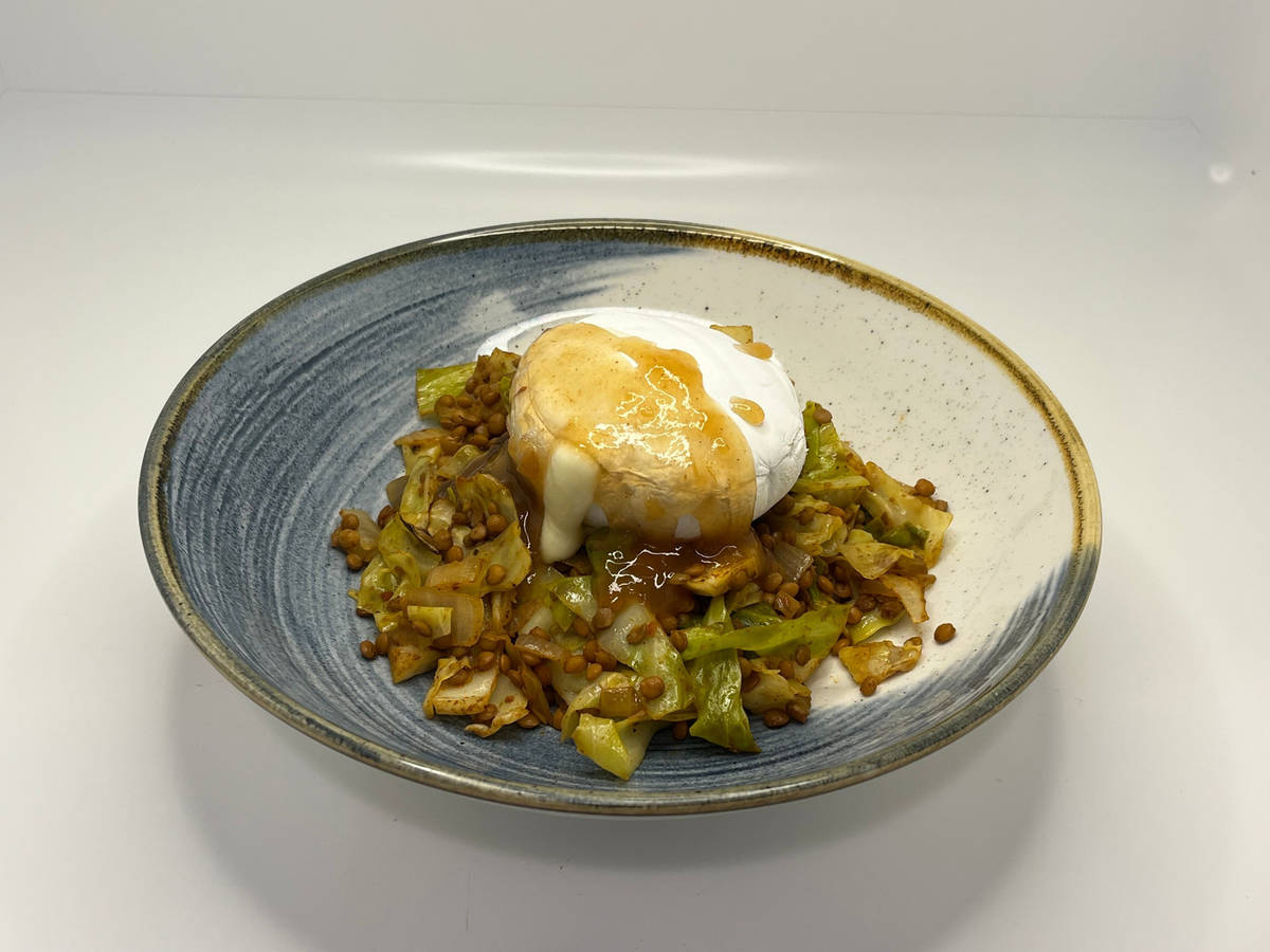 Schnelle Linsenpfanne mit Camembert