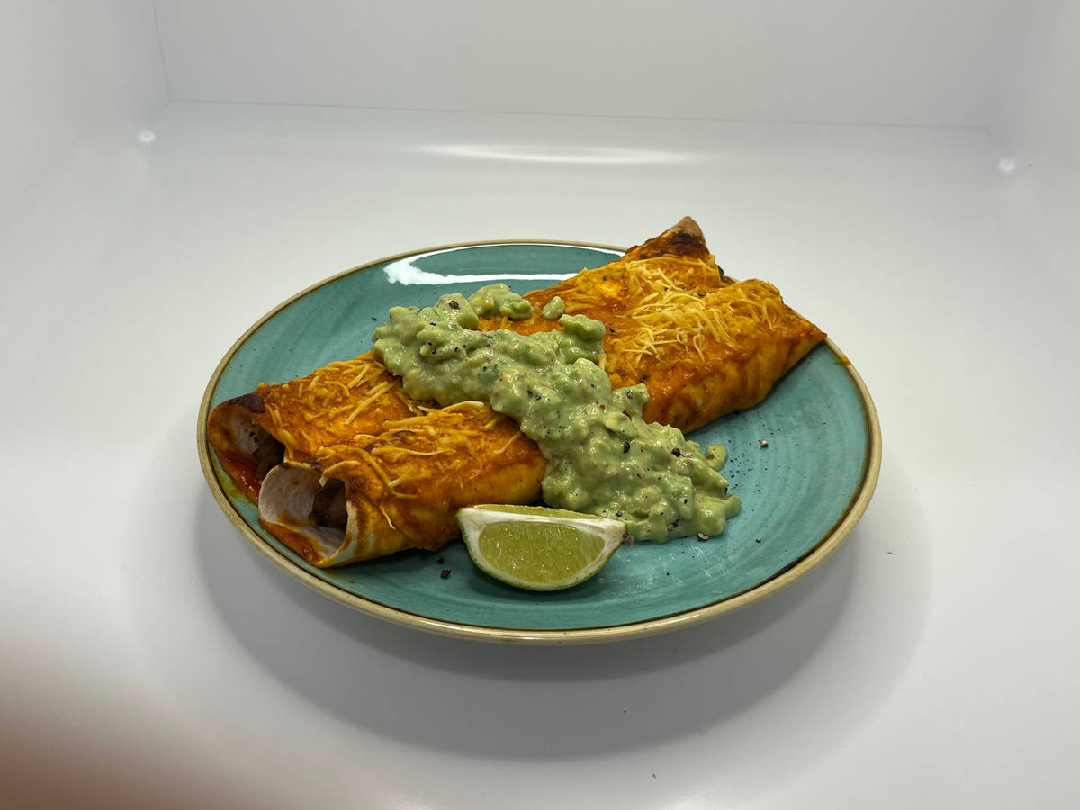 Pilz-Enchiladas mit Bohnen und Gouda