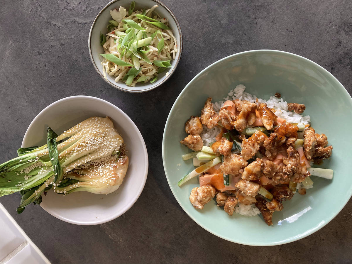 Japanese fried chicken donburi