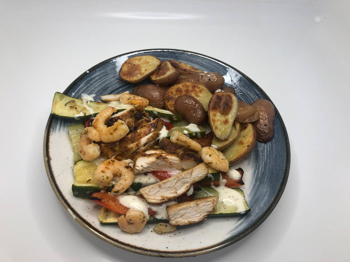 Surf & Turf! Cajun Hähnchen und Knoblauch Garnelen
