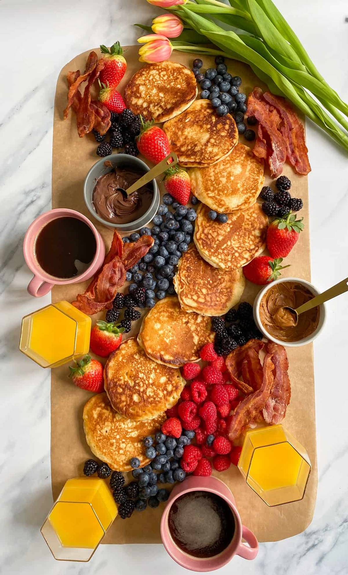 Pancake and Bacon Brunch Board