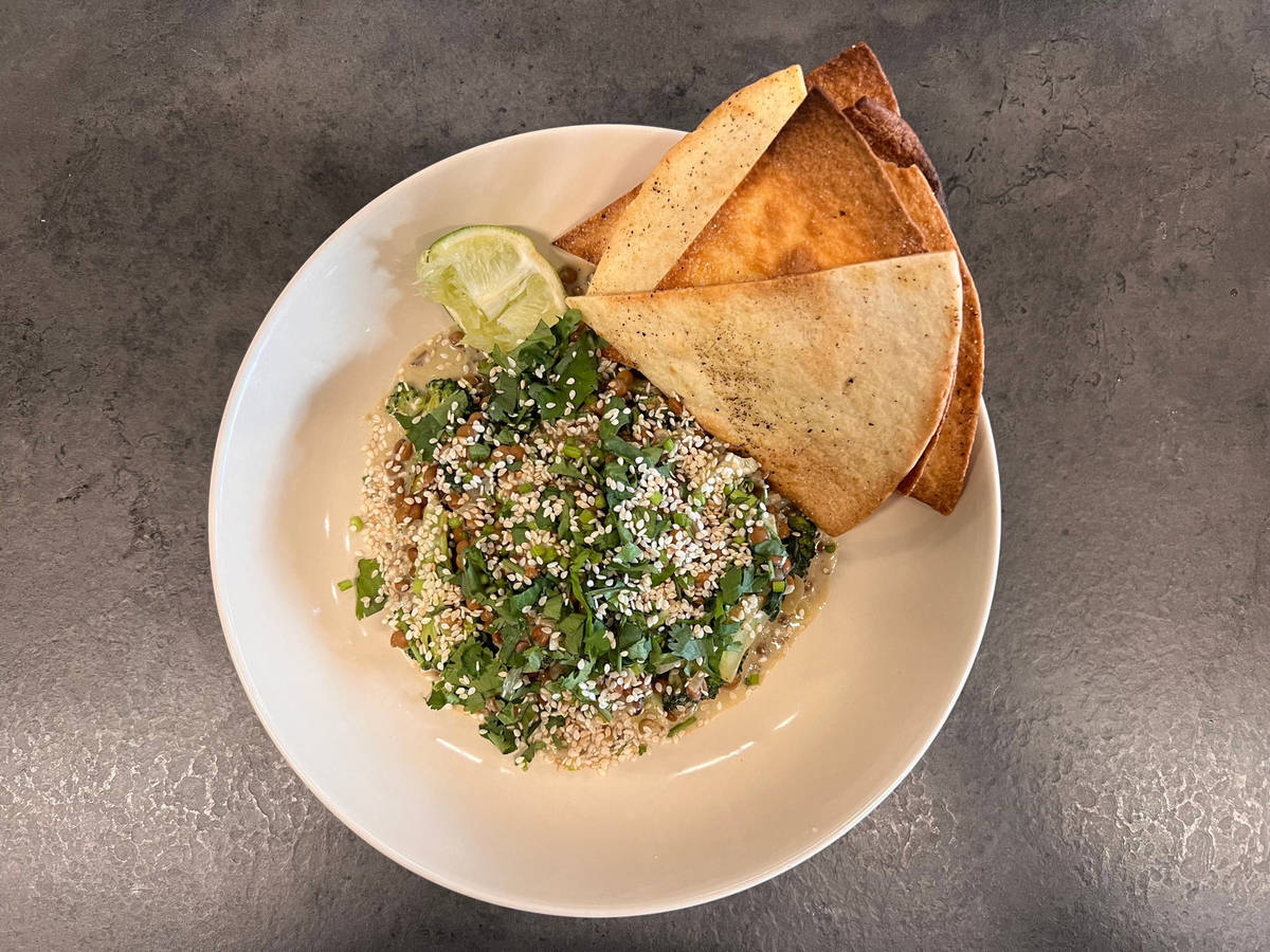 Thai green coconut curry lentils