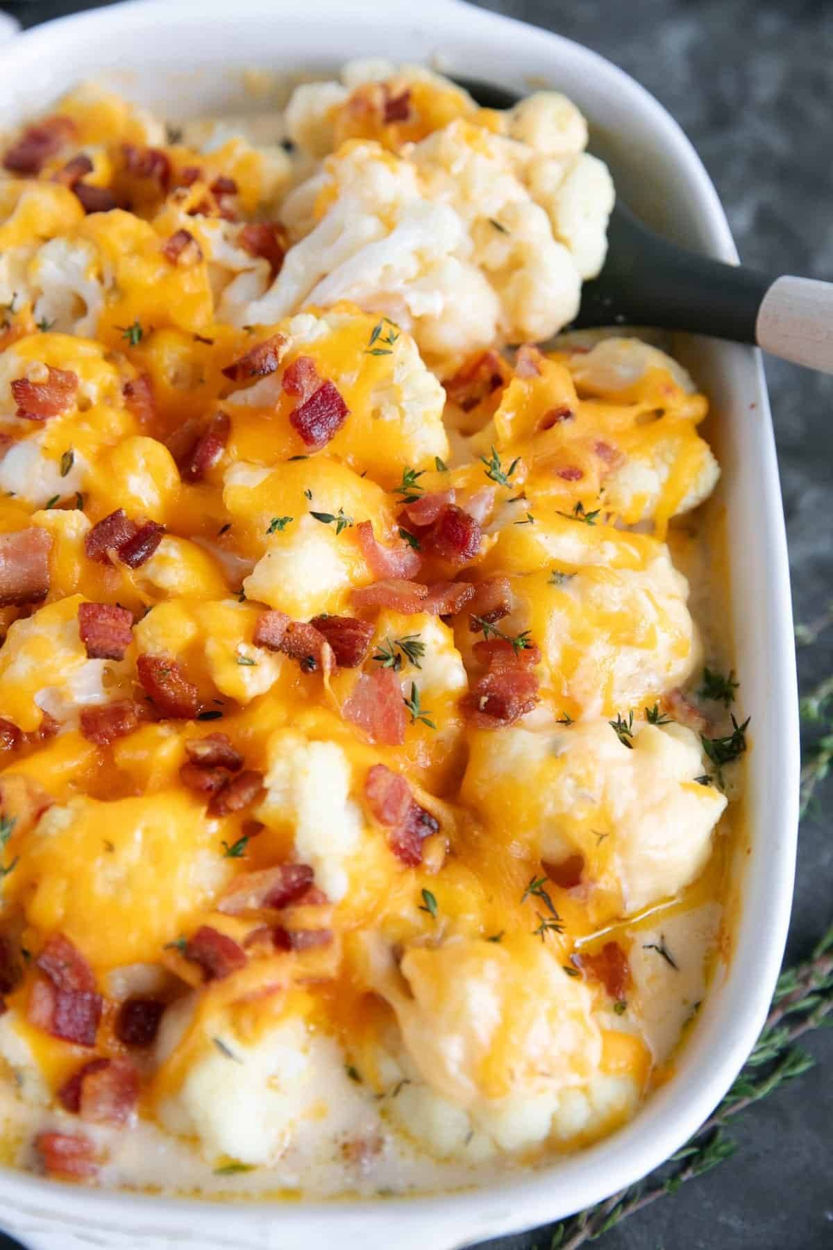 Carb Smart Cauliflower and Bacon Bake