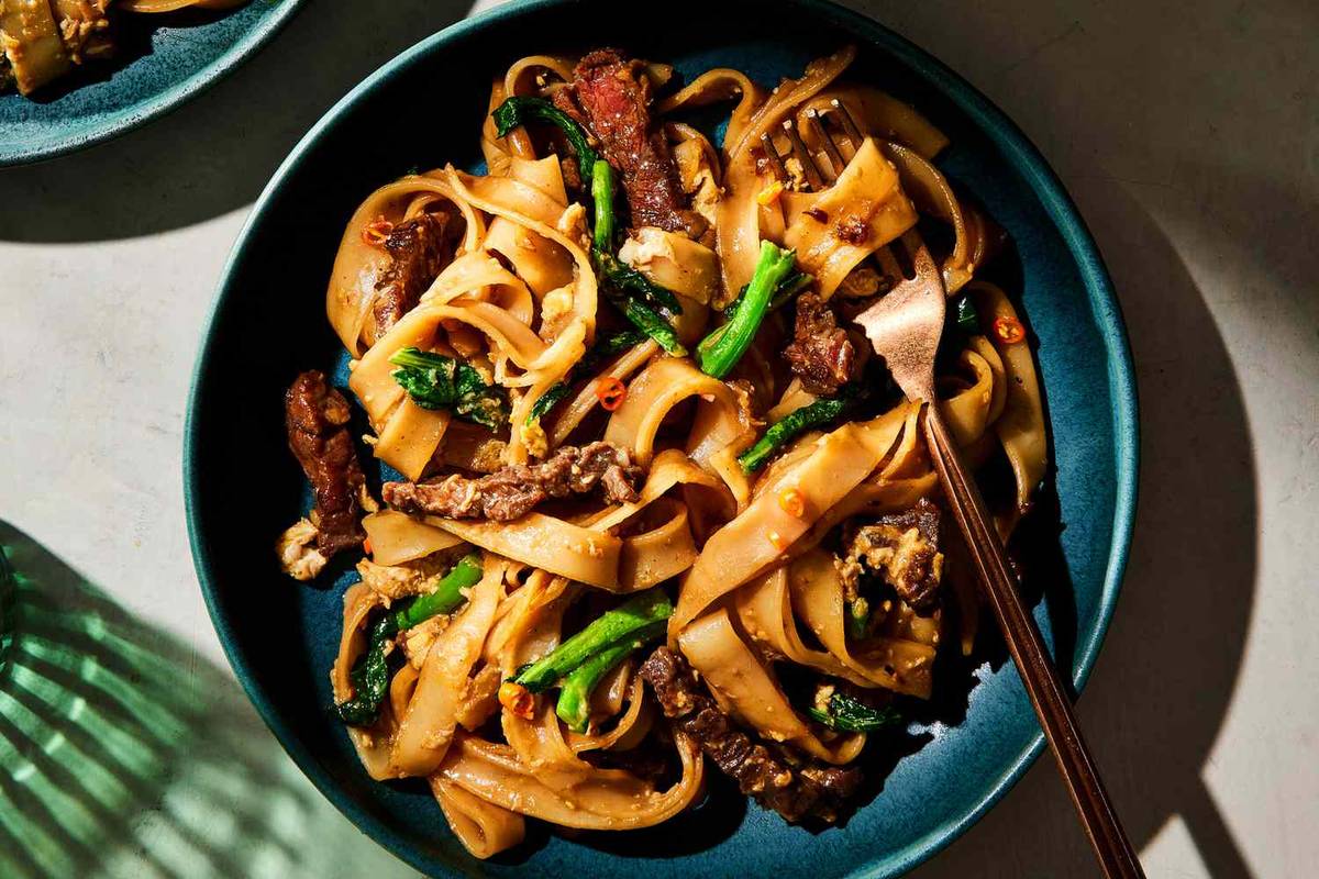Beef Pad See Ew Style Noodles