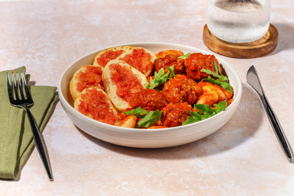 Beef Albóndigas and Butter Bean Stew