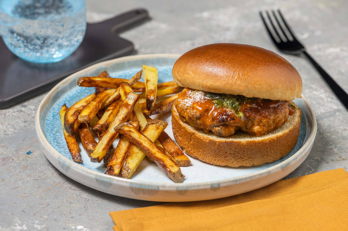Italian Style Cheesy Sausage Burgers