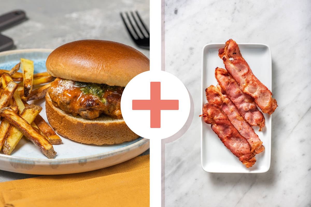 Italian Style Cheesy Bacon Sausage Burgers