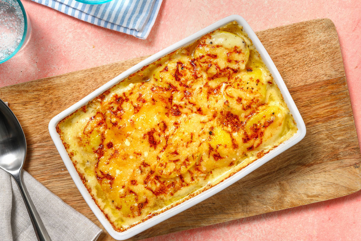 Cheesy French Onion Style Dauphinoise Potatoes Recipe HelloFresh