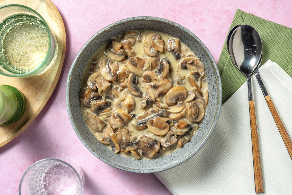 Creamy Truffle Mushrooms Side Dish