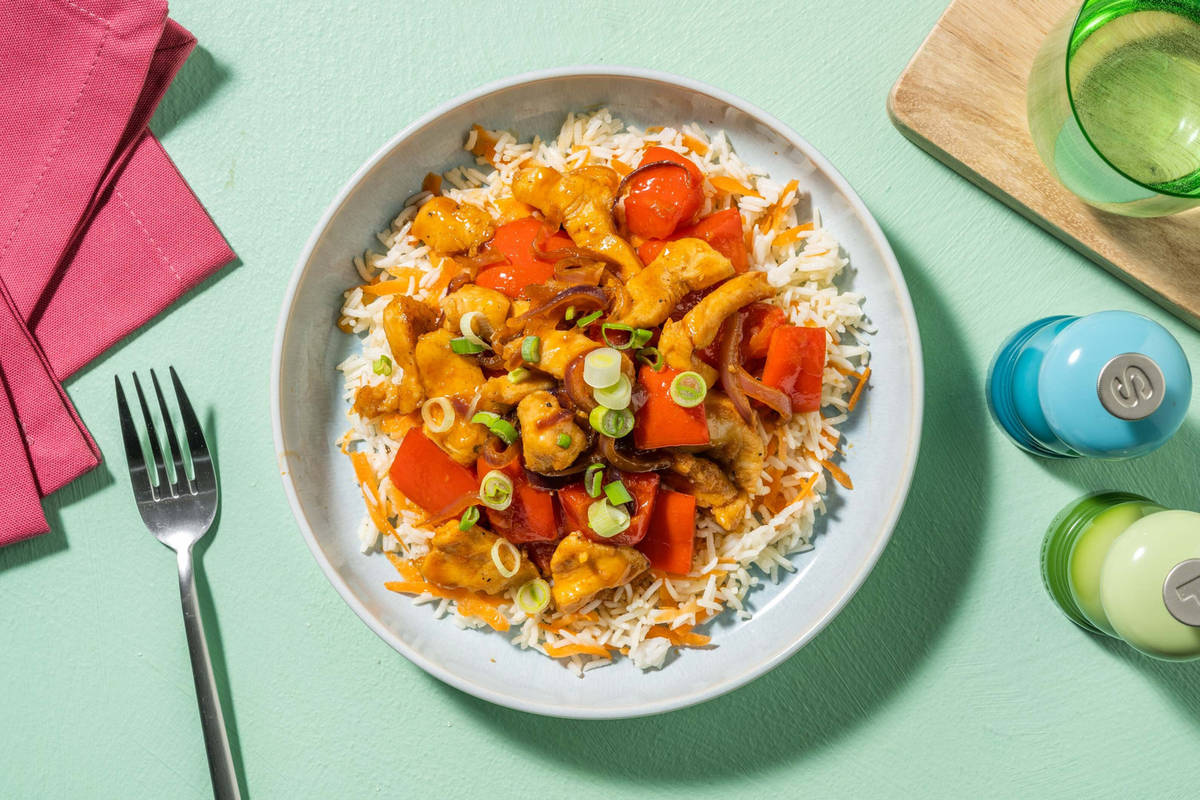 Honning- og srirachaglasert kylling