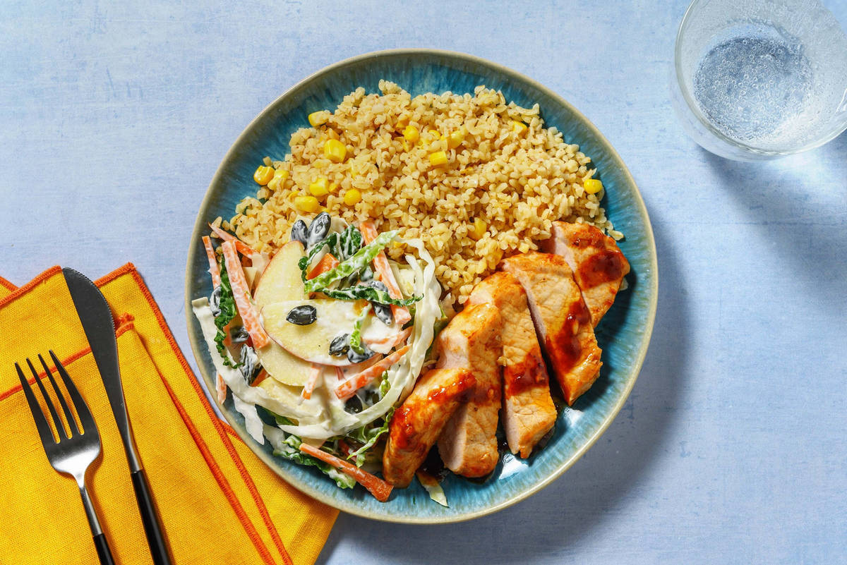 Snabb BBQ-stekt fläskkotlett