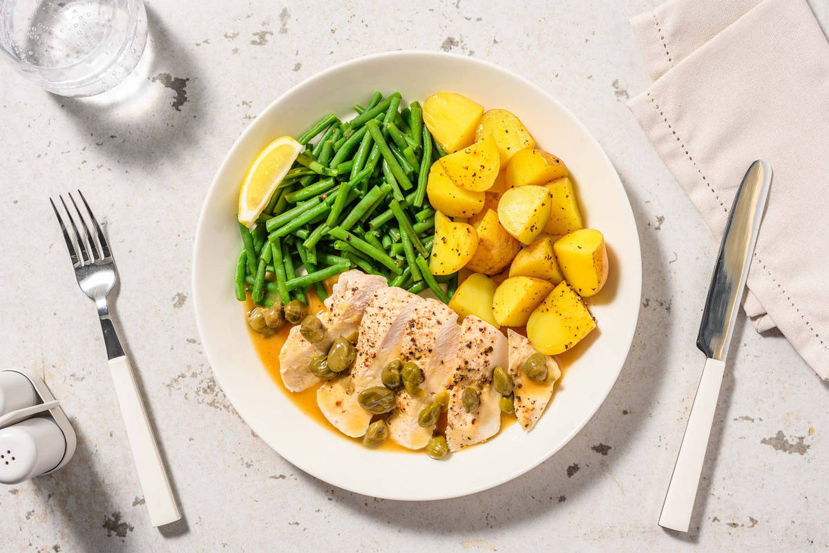 Poulet Piccata in Kapern-Zitronen-Sauce