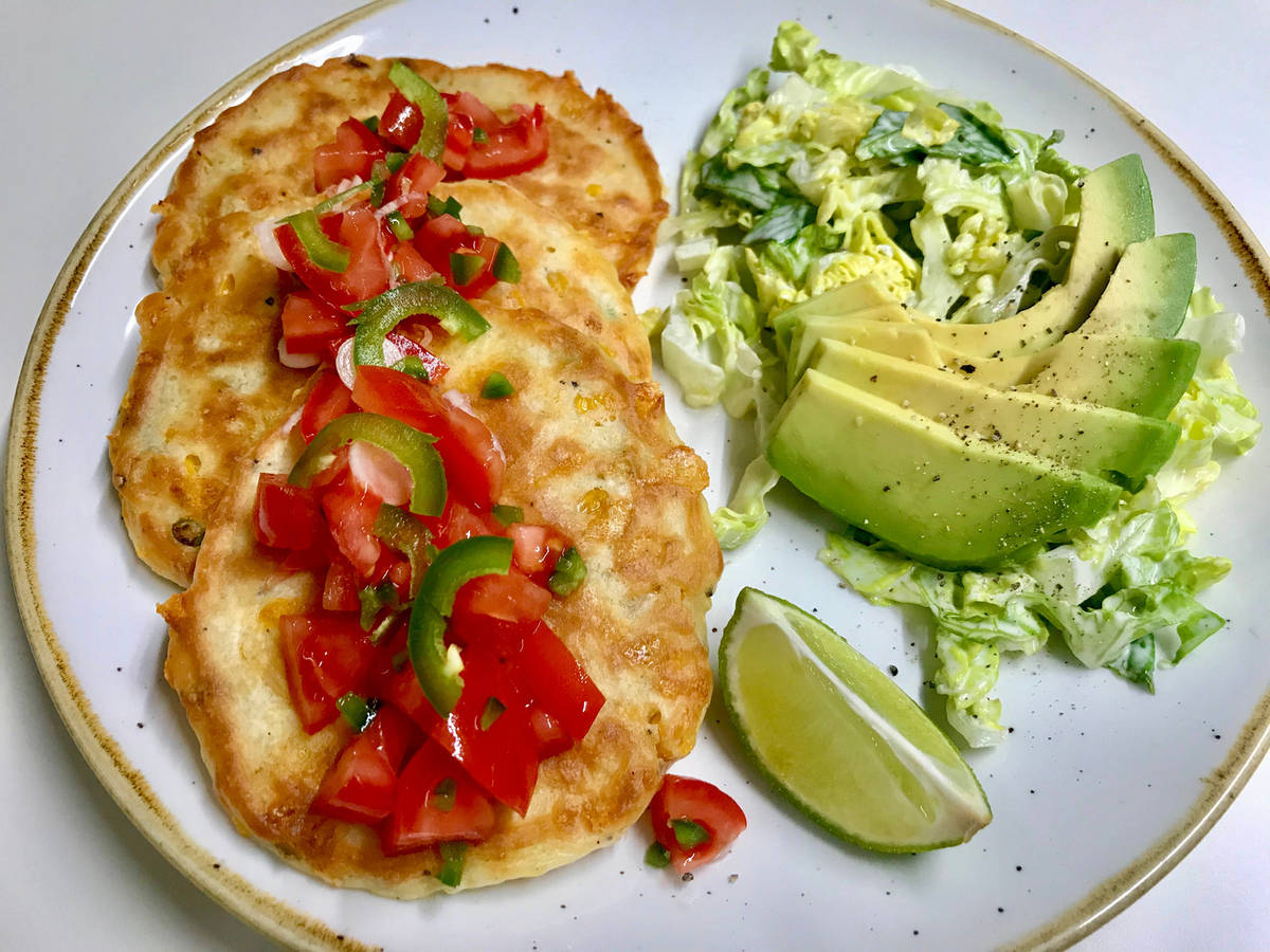 Tex-Mex-Konfetti Pancakes mit extra Bio-Hähnchen
