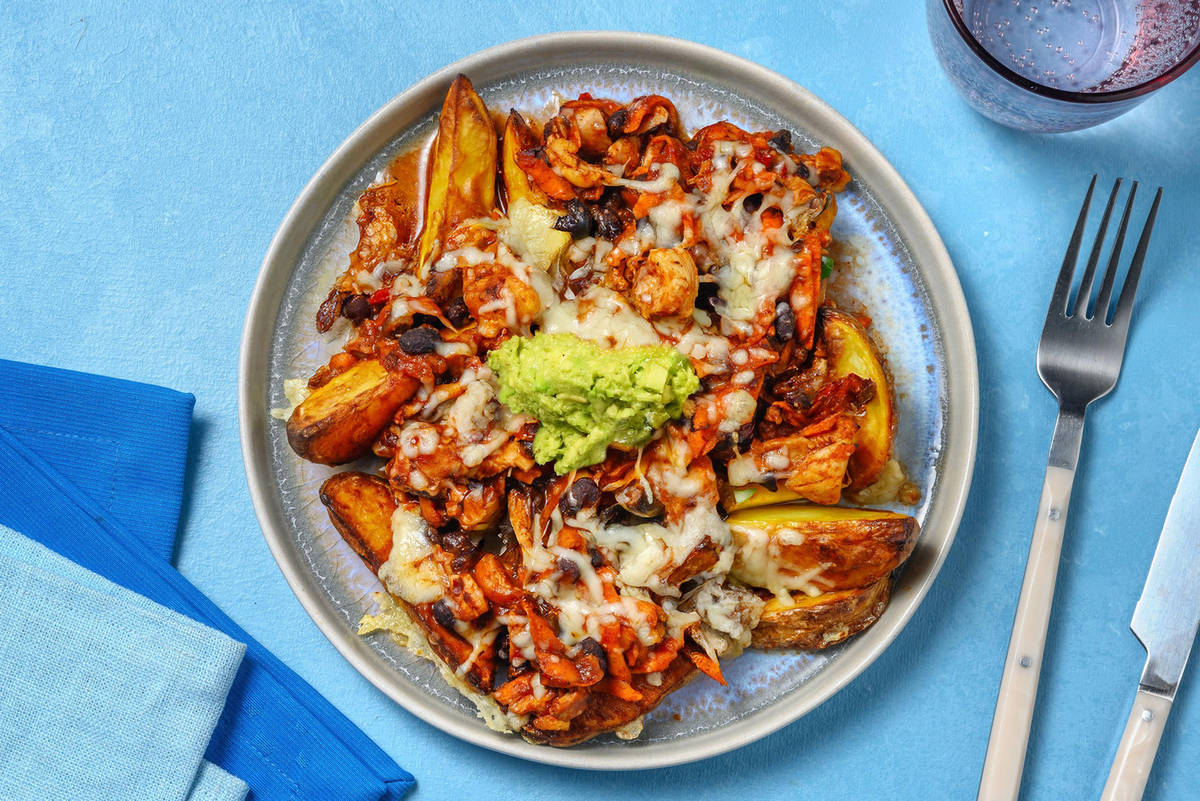 Smoky BBQ Chicken Breast  & Black Bean Loaded Wedges