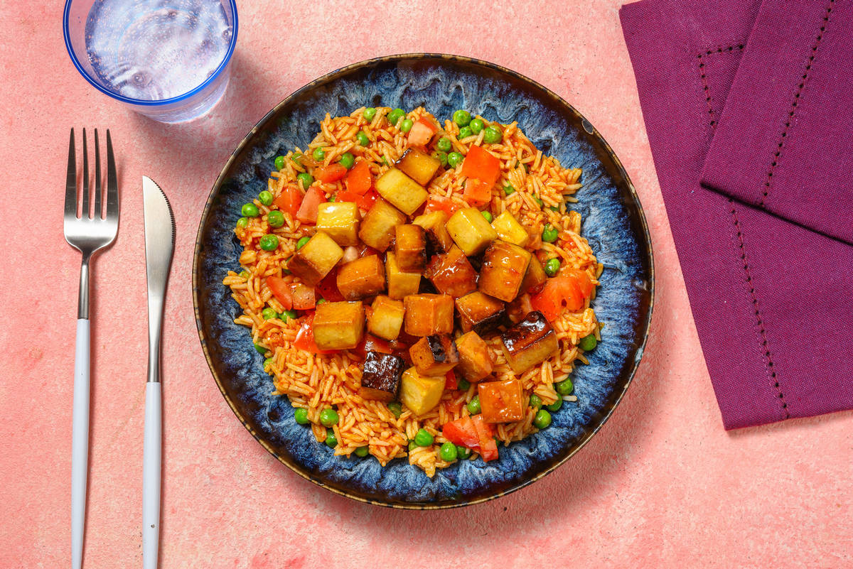Mango Chutney Glazed Tofu