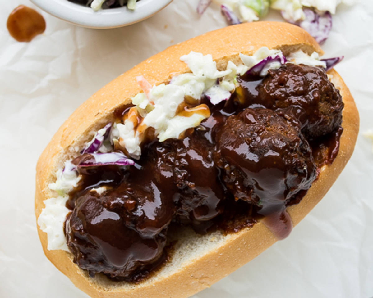Saucy BBQ Meatball Subs