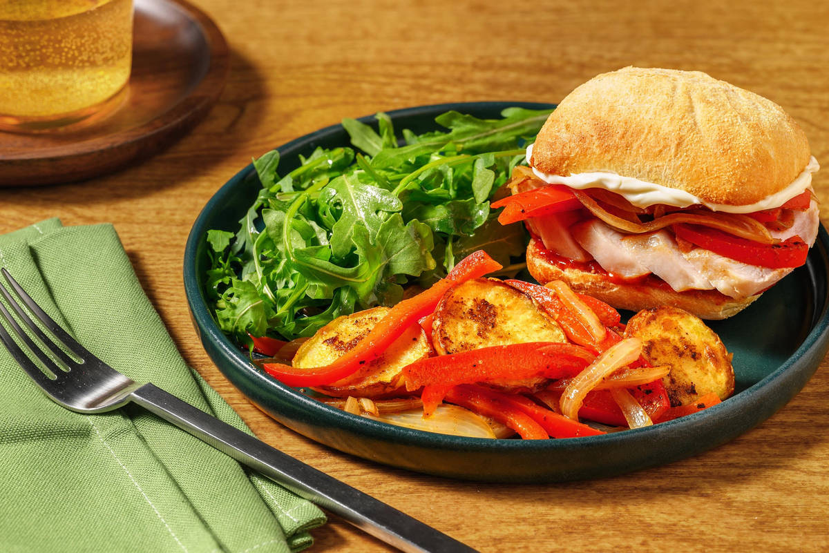 Portuguese Bifana Inspired Pork Sando