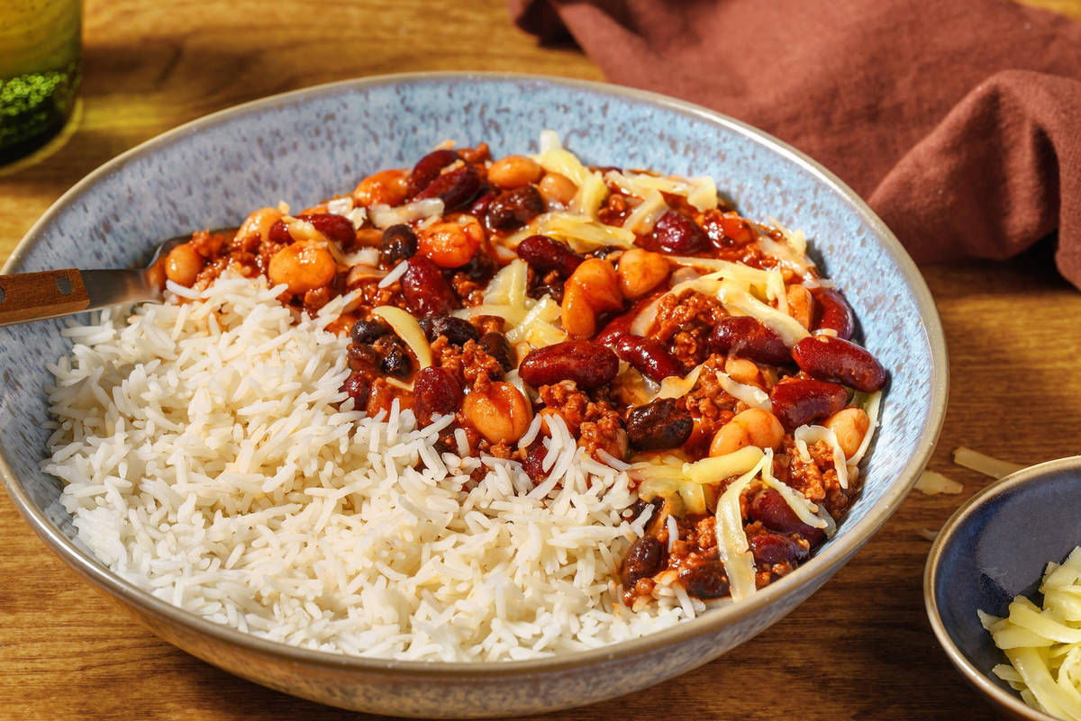 Super Quick Smoky Peri Peri Beef Rice Bowl