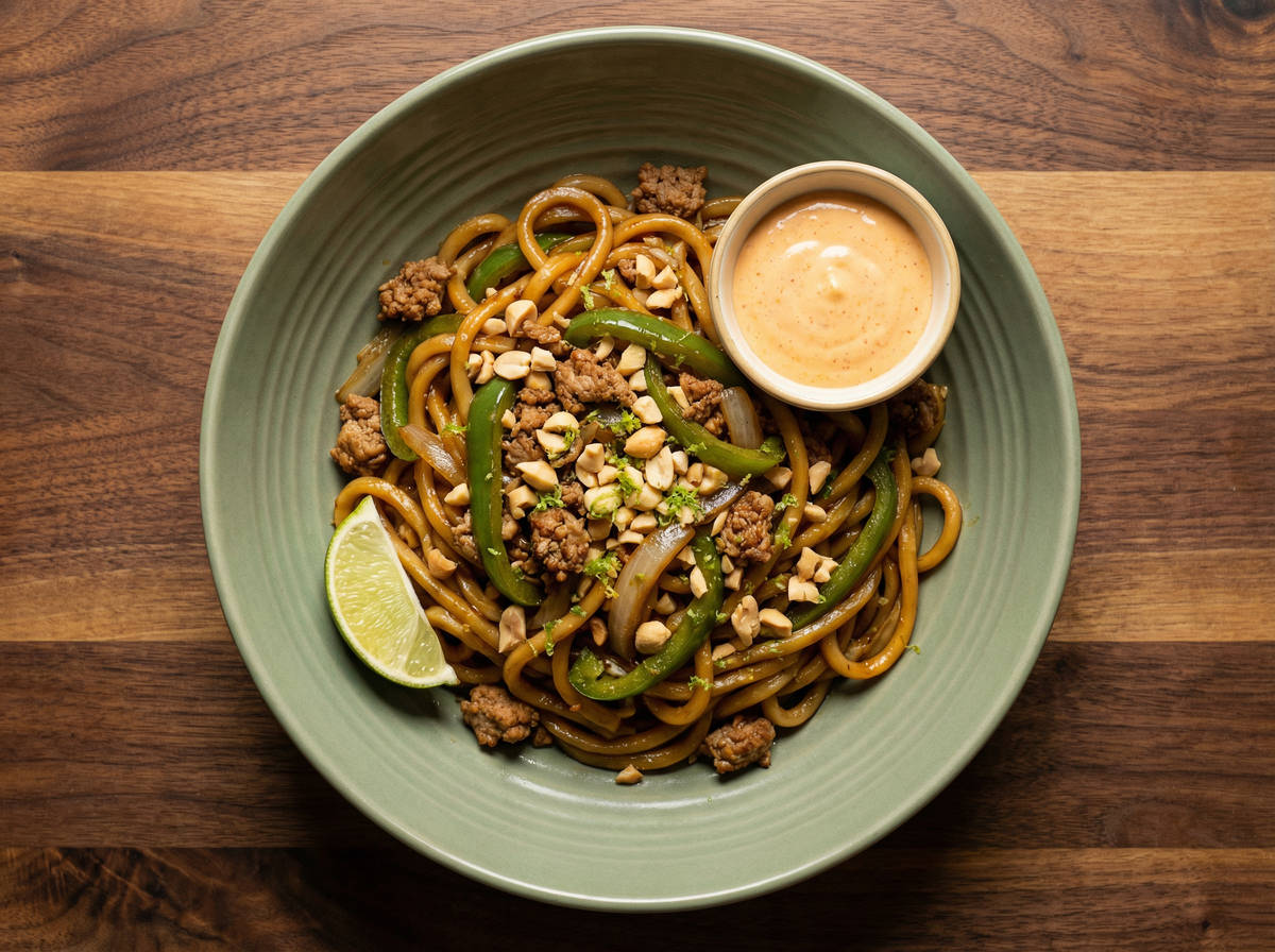 Ginger Soy Turkey & Bell Pepper Udon