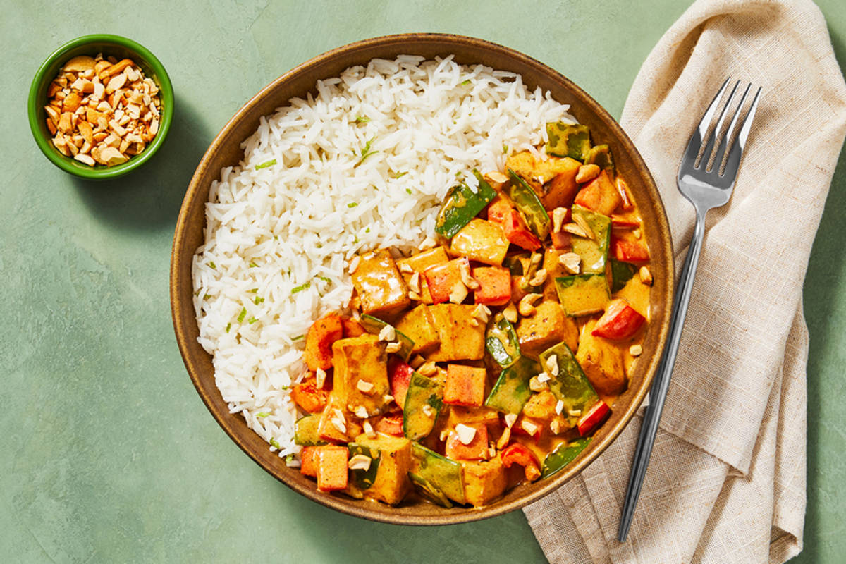 Thai-Style Coconut Tofu and Chicken Curry