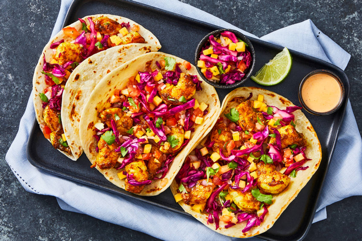 Jerk-Style Jumbo Shrimp Tacos