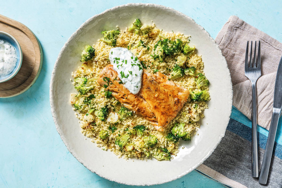 Schelvis piri-piri met kruidige couscous