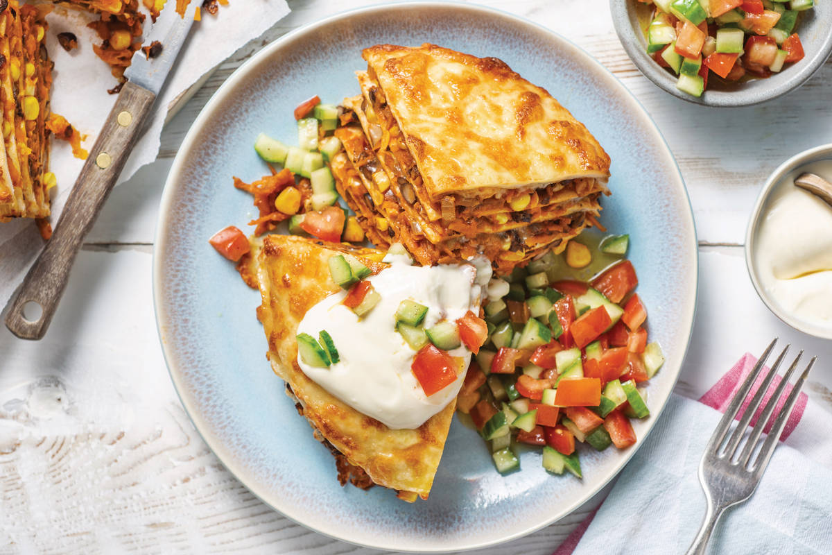 Alan's Mexican Veggie Tortilla Stack