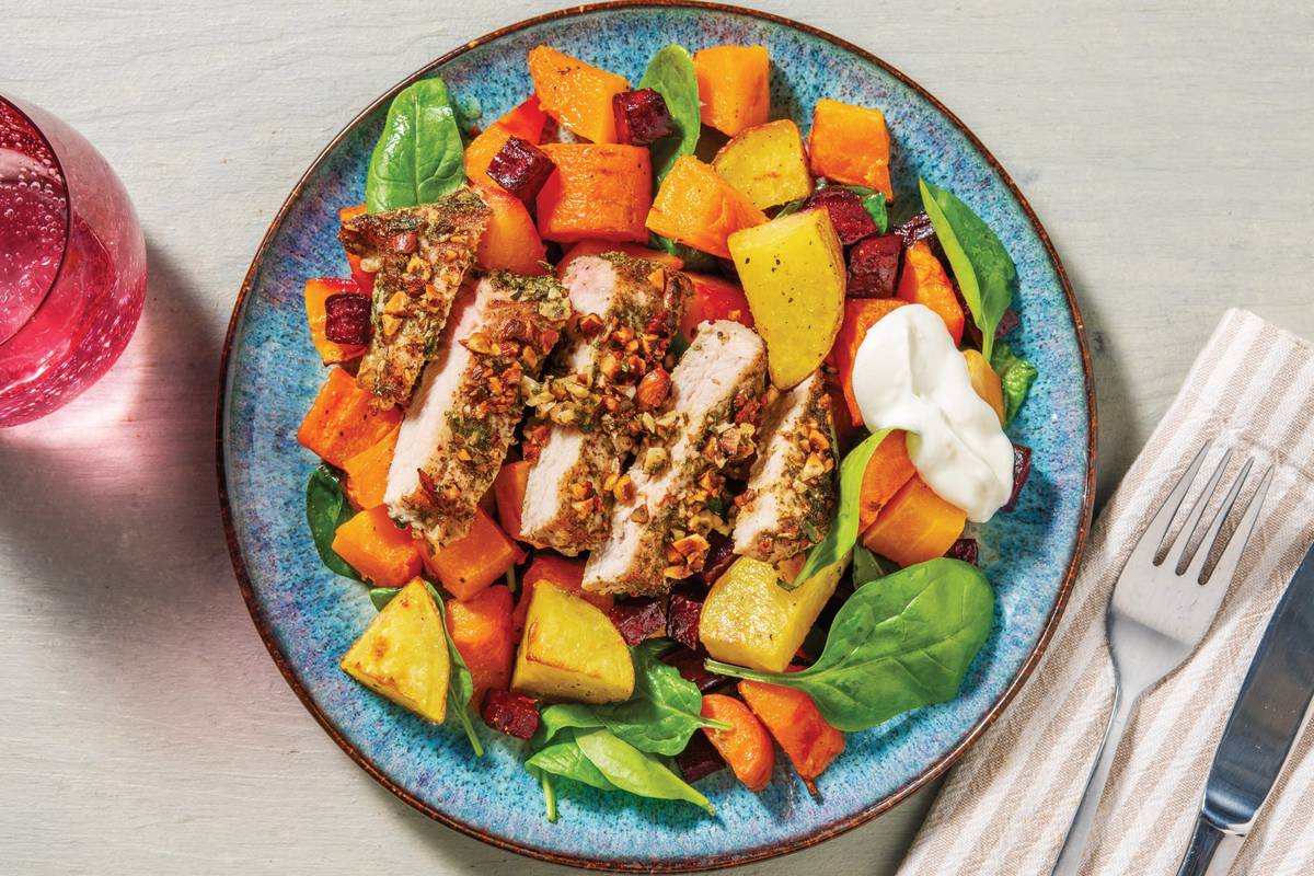 Almond & Chimichurri-Crusted Pork