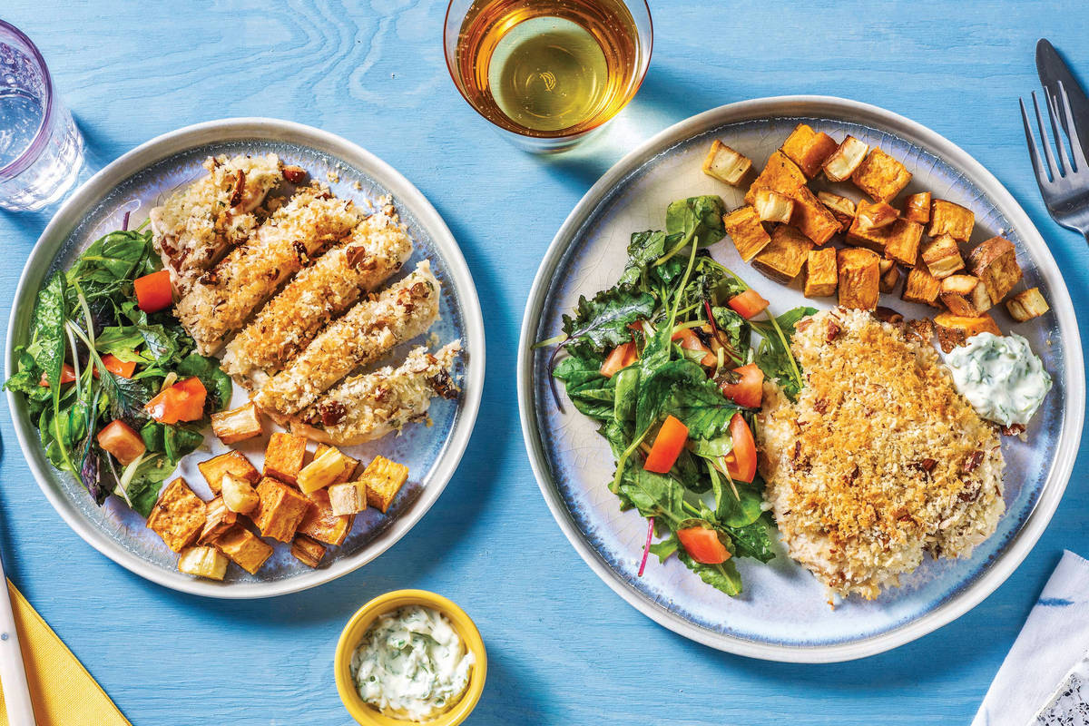 Almond & Garlic-Crusted Chicken