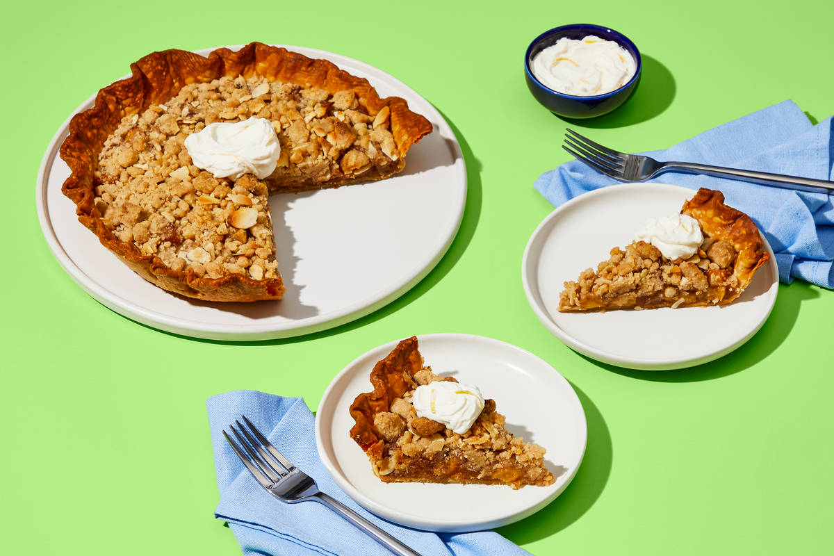 Almond Streusel Peach Pie