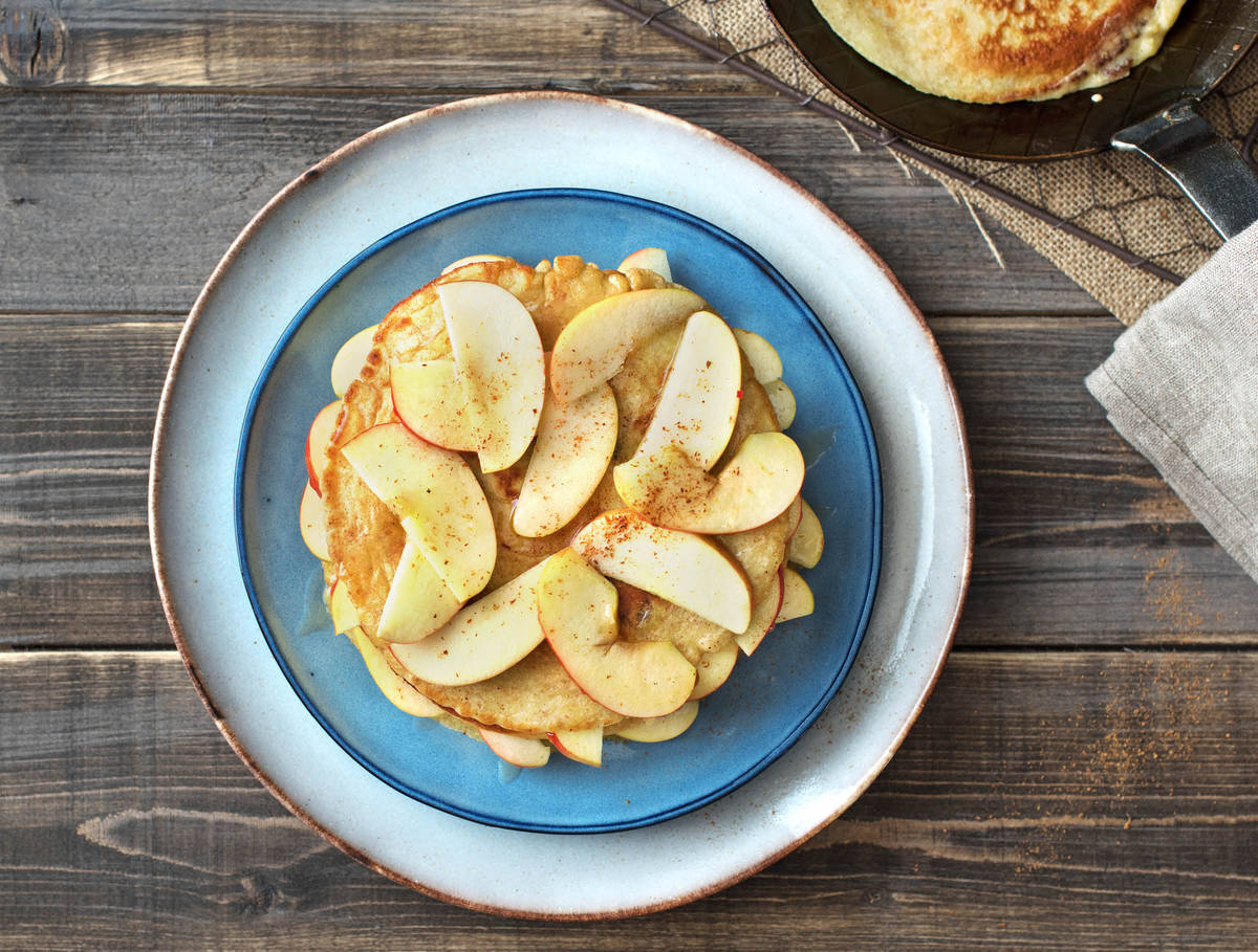 American pancakes met appel