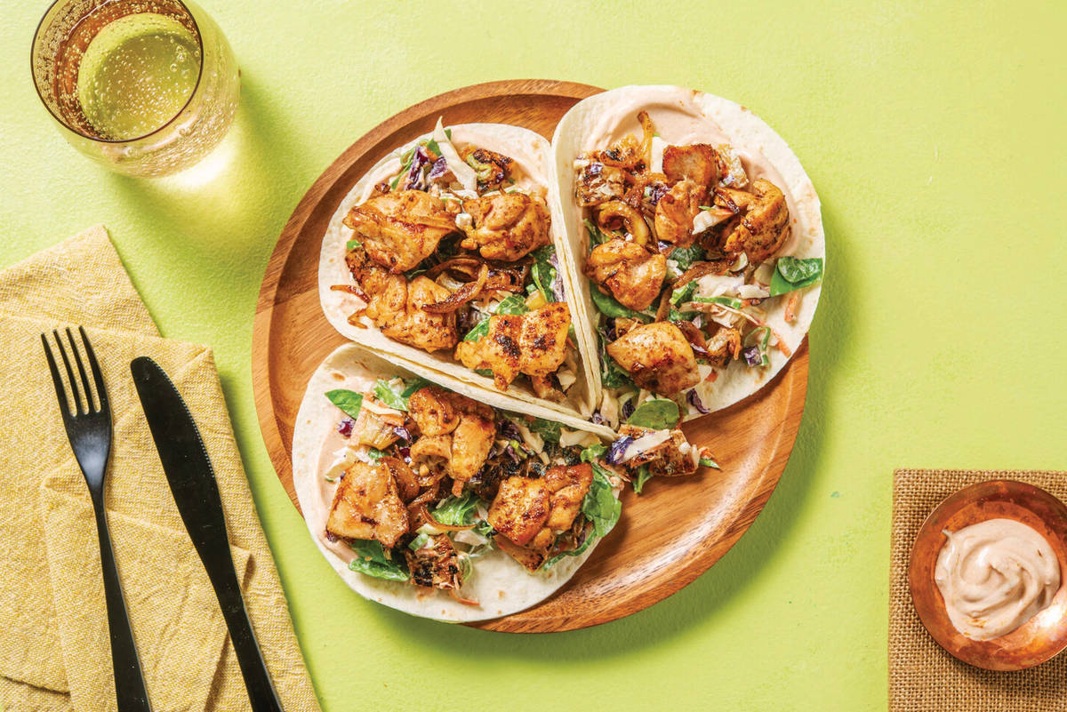 Quick Caribbean-Spiced Chicken Tacos