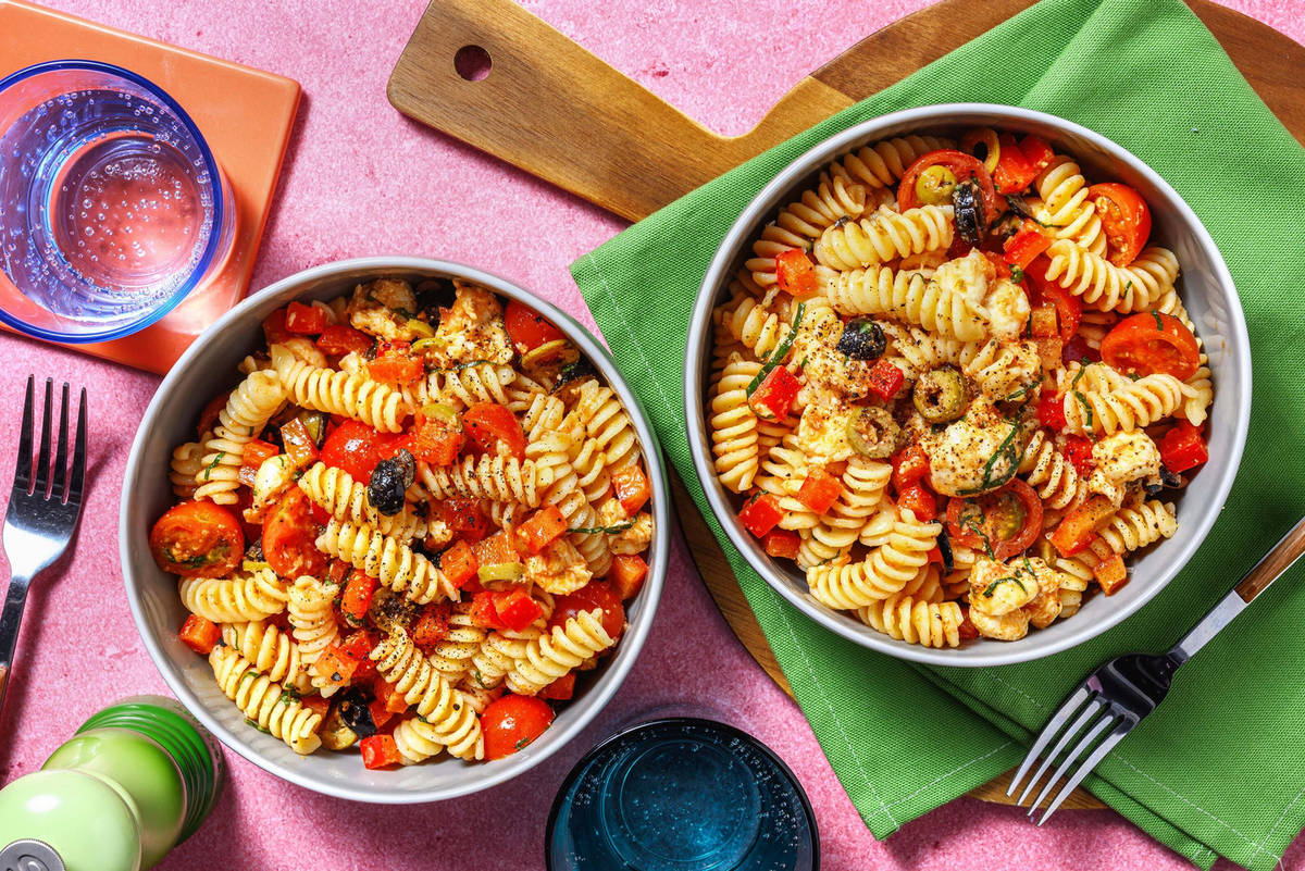 Salade de pâtes style antipasto