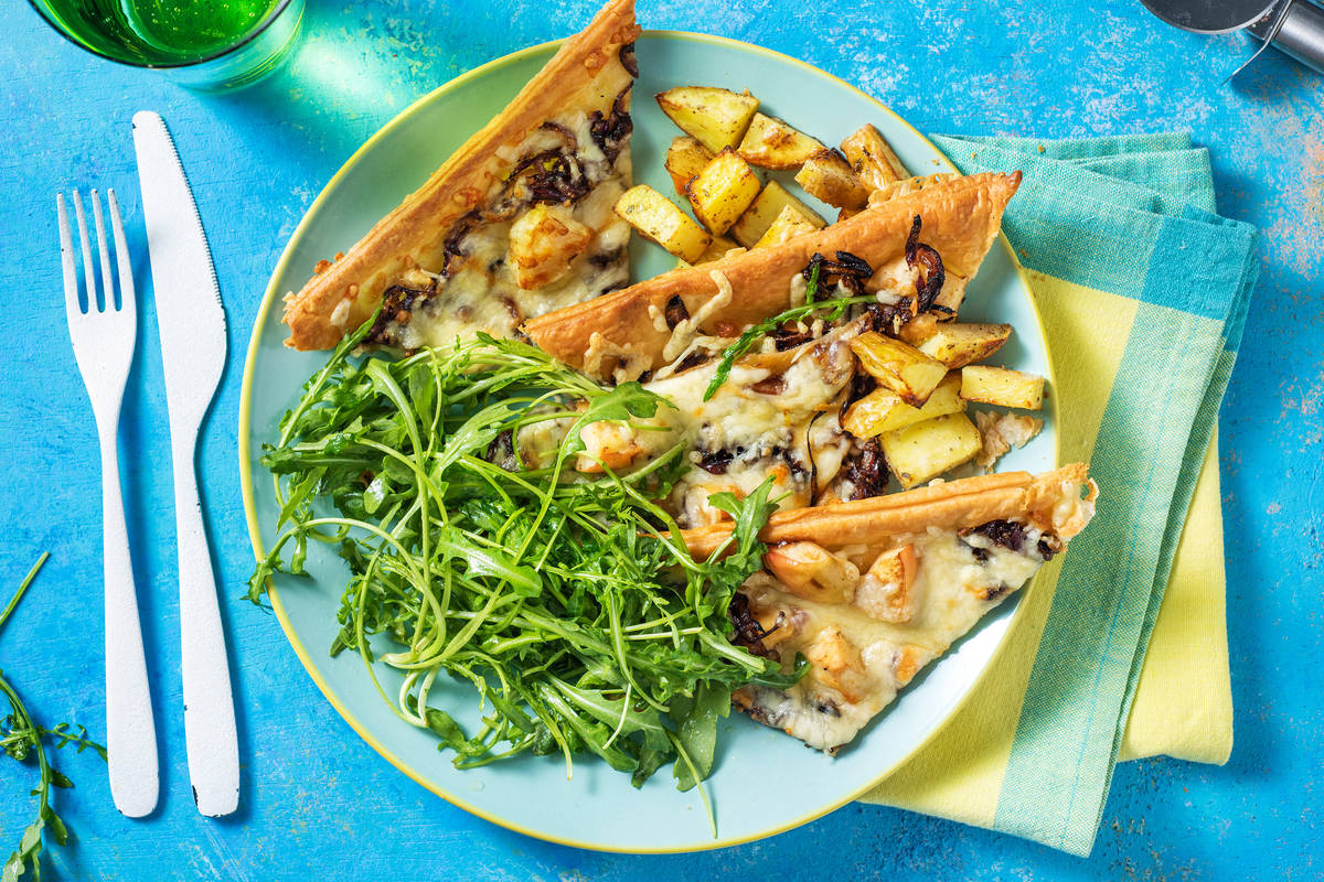Apple, Red Onion & Cheese Tart