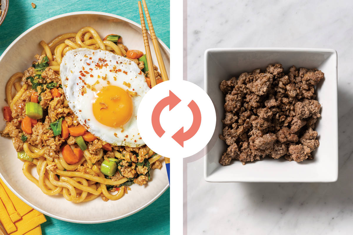 Quick Asian Beef & Veggie Udon Noodles