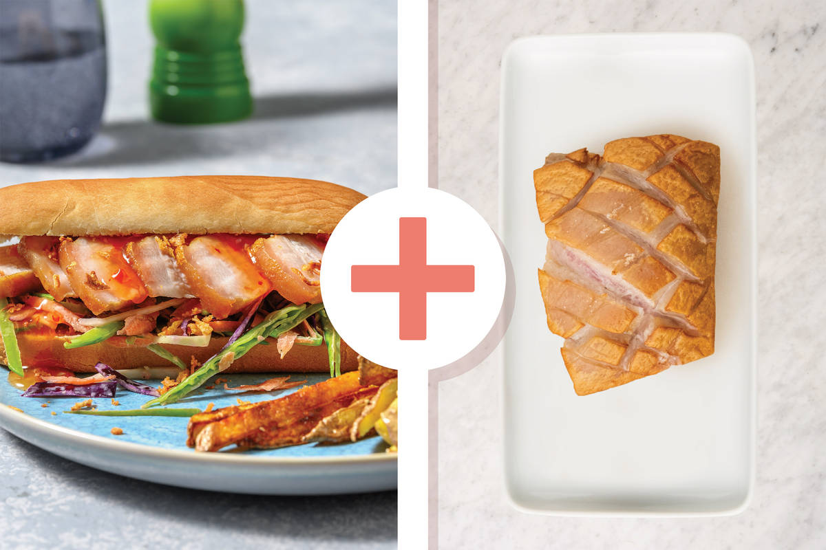 Asian Double Pork Belly Rolls & Pea Pod Slaw
