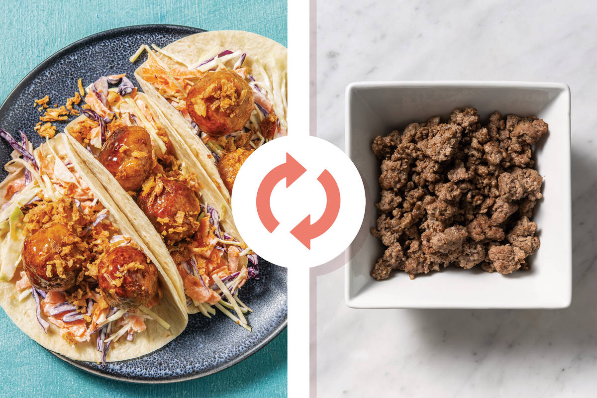 Asian Beef Meatball Tacos