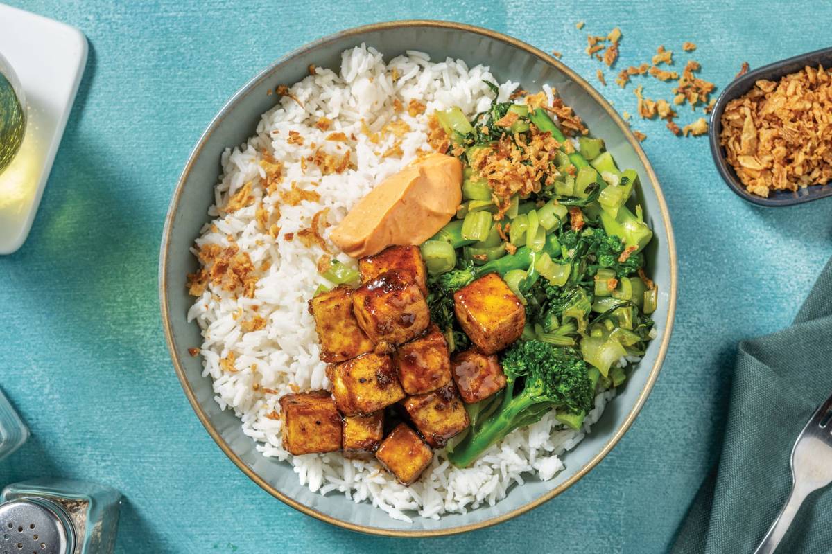 Asian Tofu, Chicken & Asparagus Stir-Fry