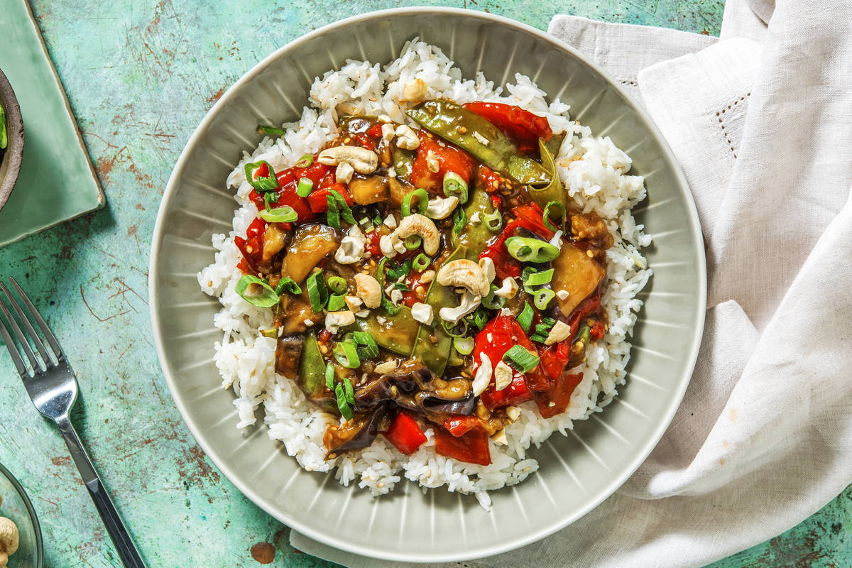 Asiatisch glasierte Aubergine