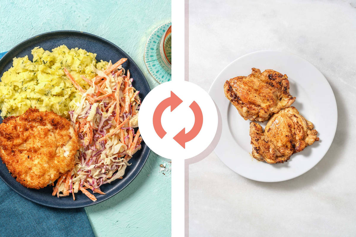 Chicken Thighs Schnitzel Plates