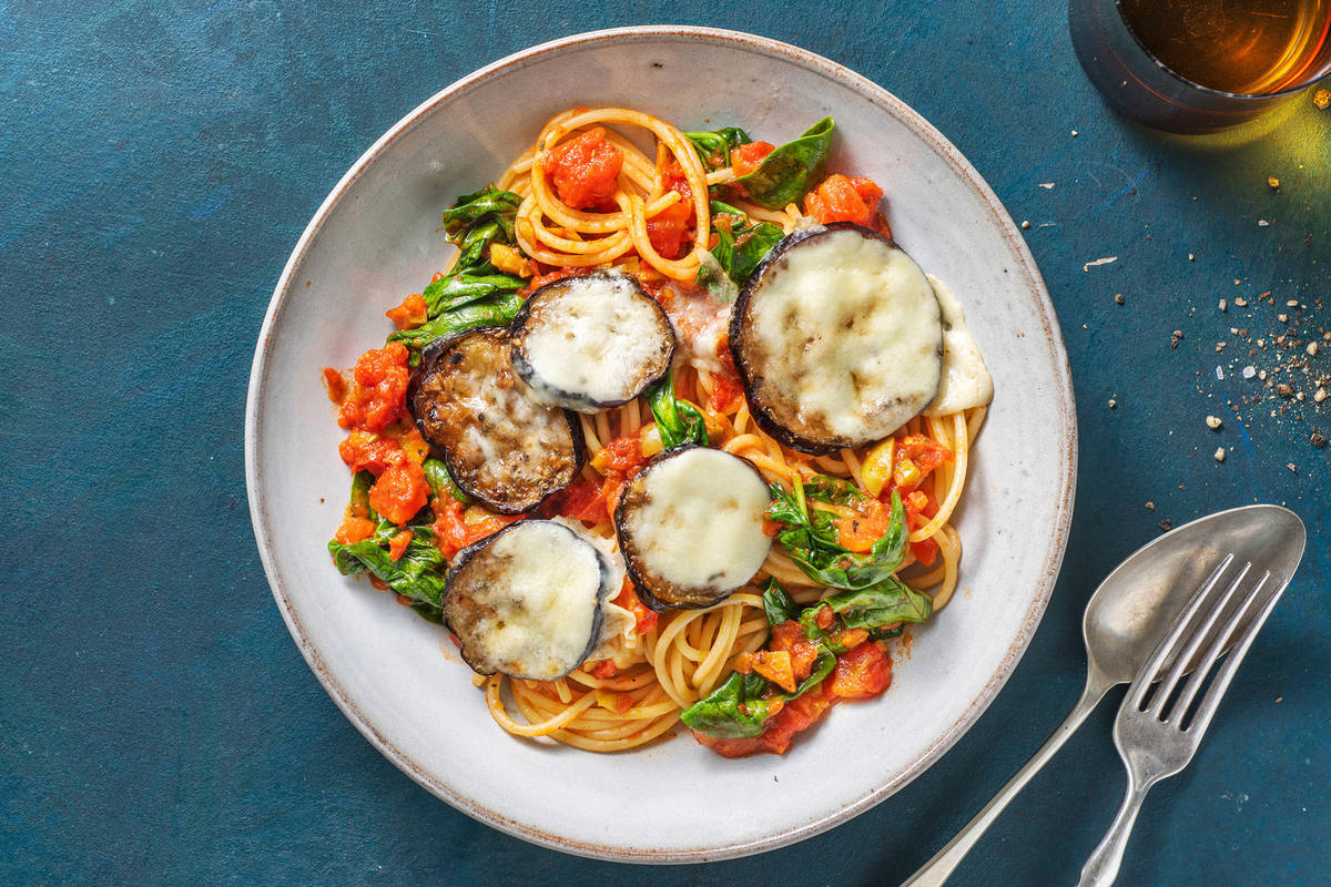 Aubergines marinées à la sauce tomate