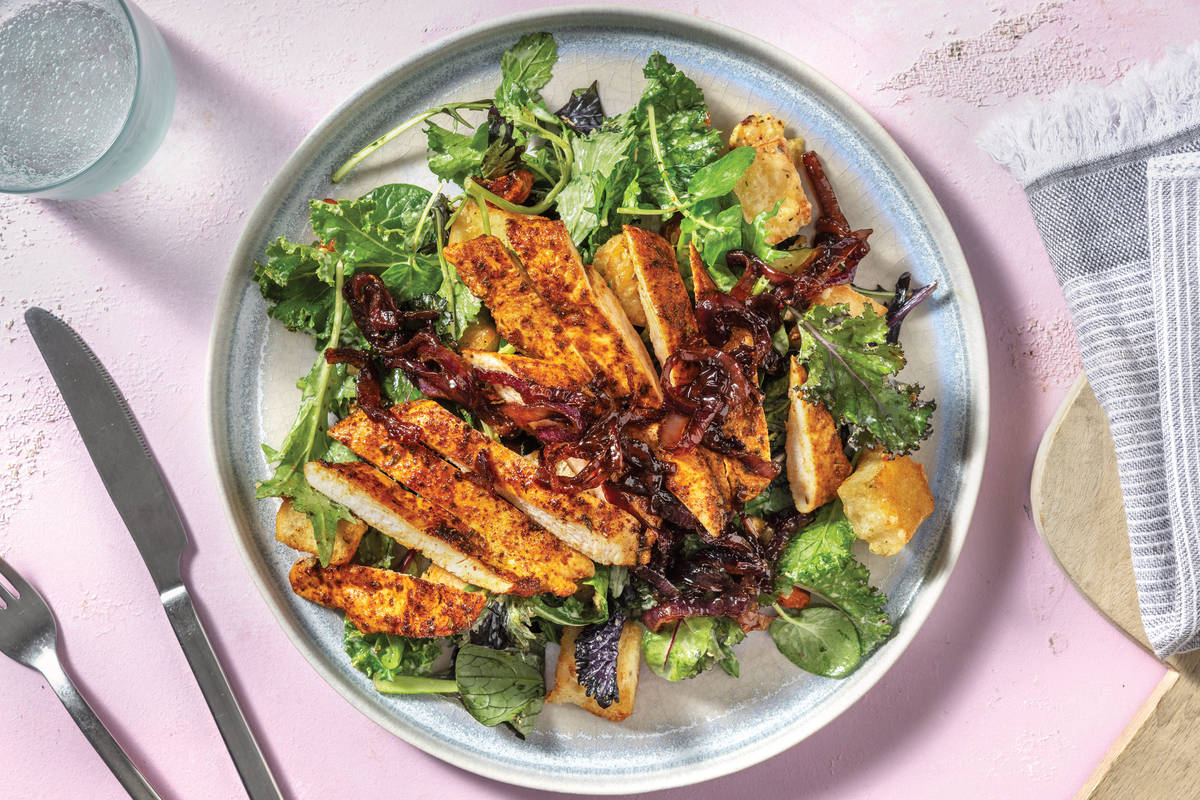 Aussie Chicken & Garlic Crouton Salad