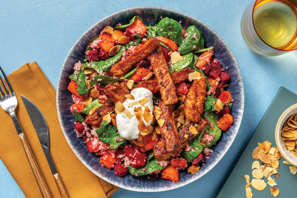 Nan's Pork & Roast Veggie Couscous